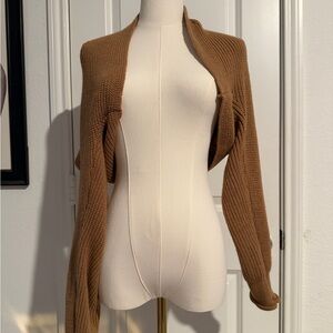 SHEIN Brown Knit Shrug